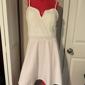 No Boundaries White Lace Dress